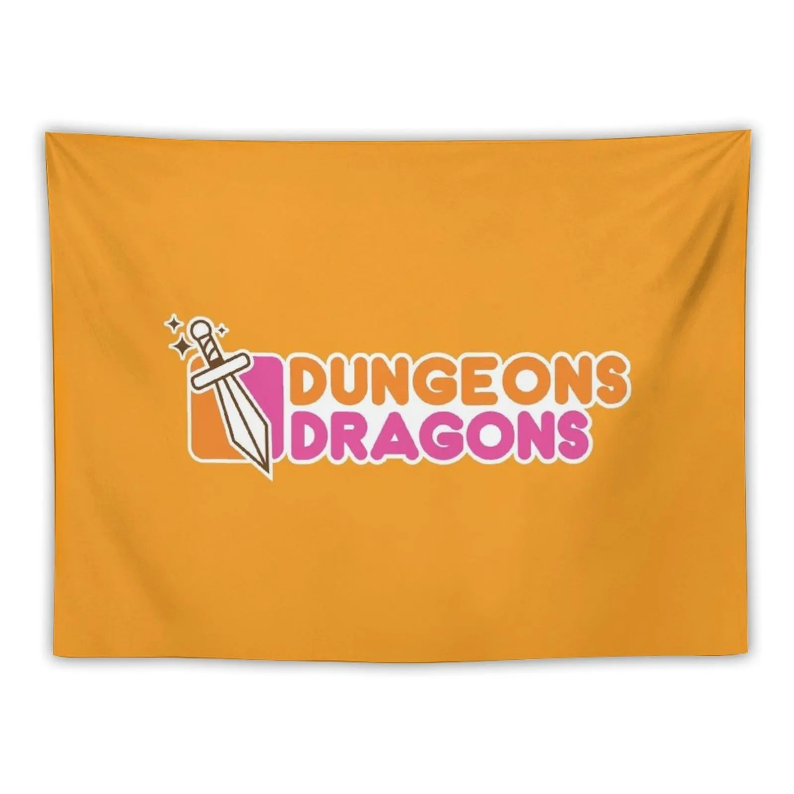 Dungeons and Dragons and Dunkin Donuts Nerd Coffee Tapestry Decorations For Room Cute Room Decor Tapestry