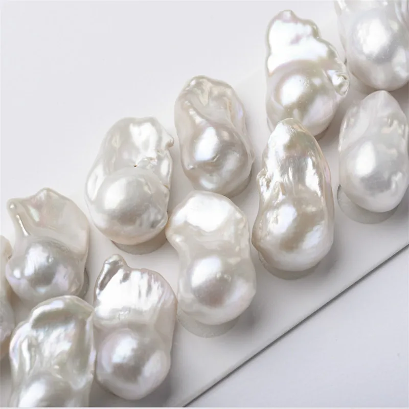 

China High quality 15mm Large size Freshwater White pink Color Pearls for Making Jewelry Pendant Irregular Baroque Pearls