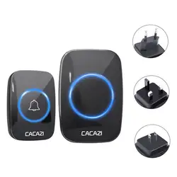 Wireless Doorbell 60 Chime Stable Signal Music Mode 5 Volume Levels Long Receiving Distance Smart Door Bell Home Security Alarm