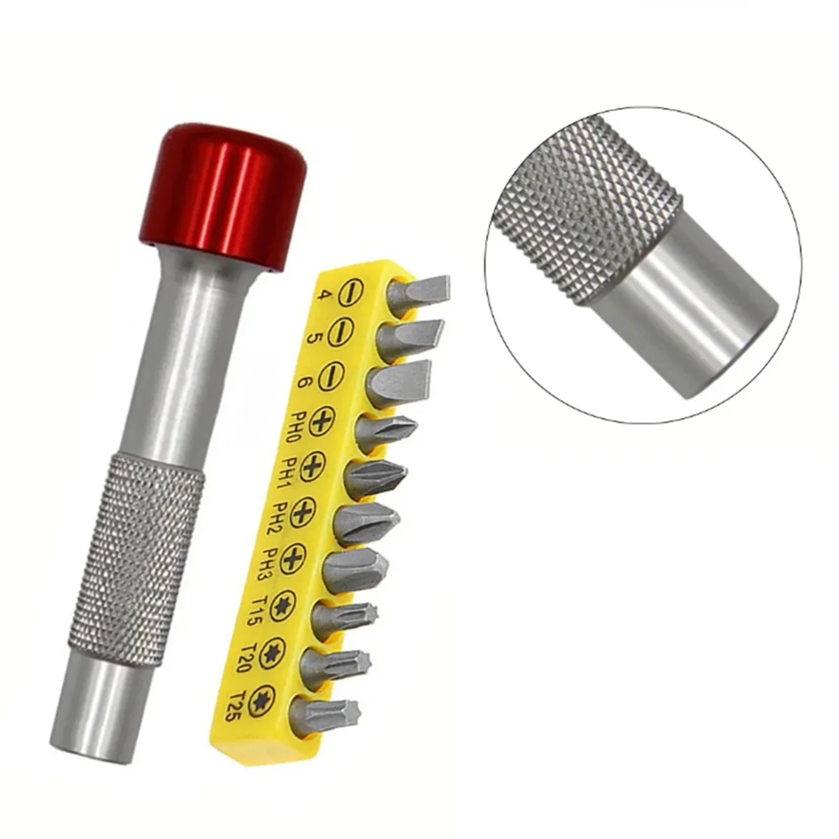 Screwdriver Handle Without Screwdriver Bit 180° Screwdriver Keychain Shape Screwdrivers Bike Repair Tools-B