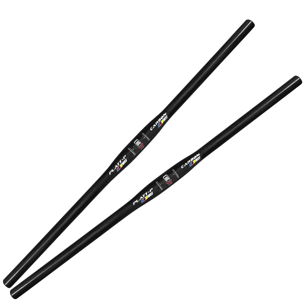 Kierownica rowerowa z pełnego włókna węglowego, błyszczące części rowerowe MTB 3K, 31,8 mm * 500 mm, 520 mm, 540 mm, części rowerowe
