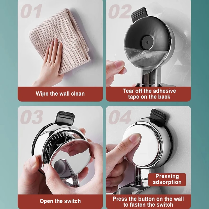 Xiaomi New Unique Horizontal Setting Suction Cup Handheld Shower Head Holder Large Shower Head Supports Relocatable Wall Mounted