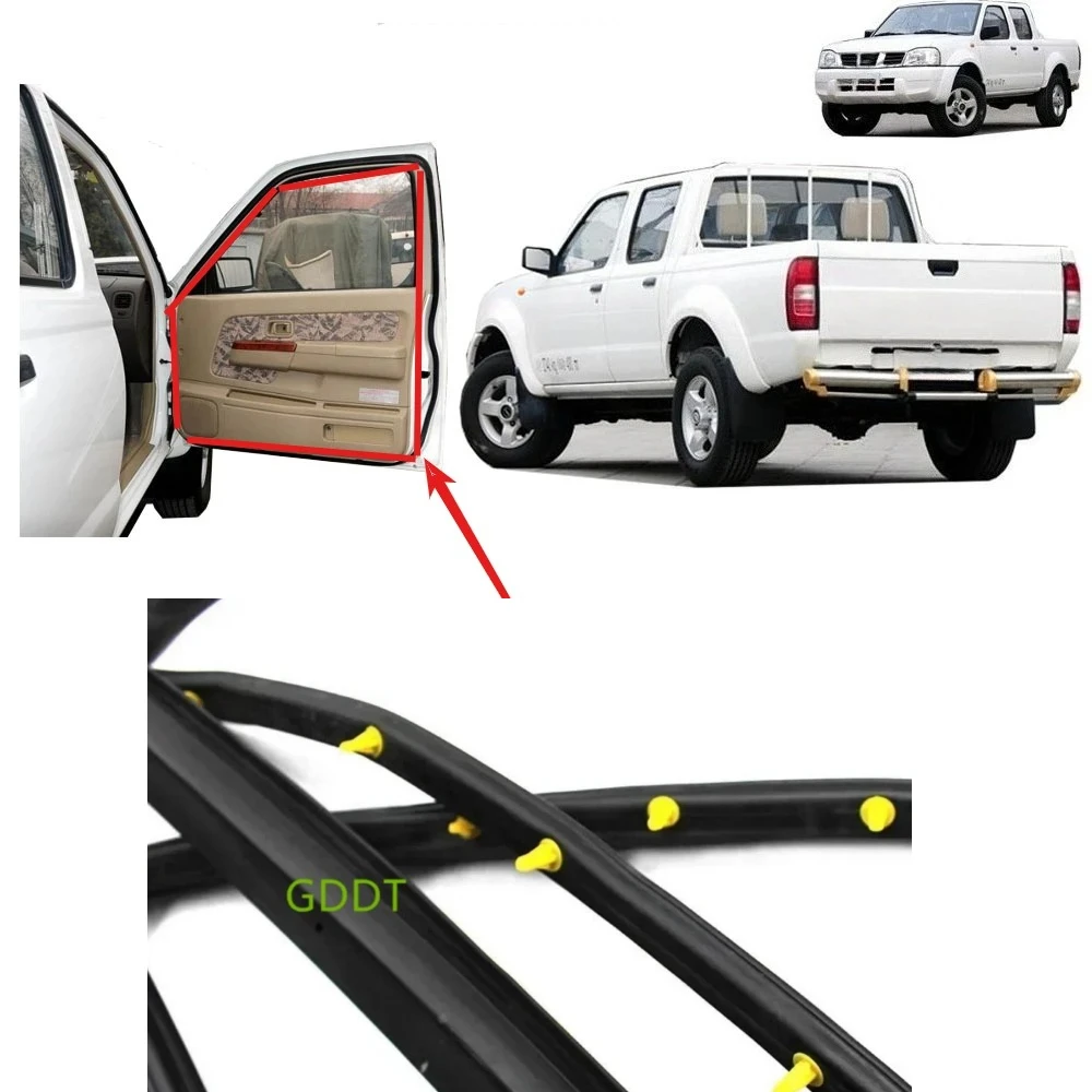 1 Pcs Door Protector Rubber Seal with Clips Shell for Nissan D22 Pickup Rubber Seal Buffering Weatherstrip Sealing L or R