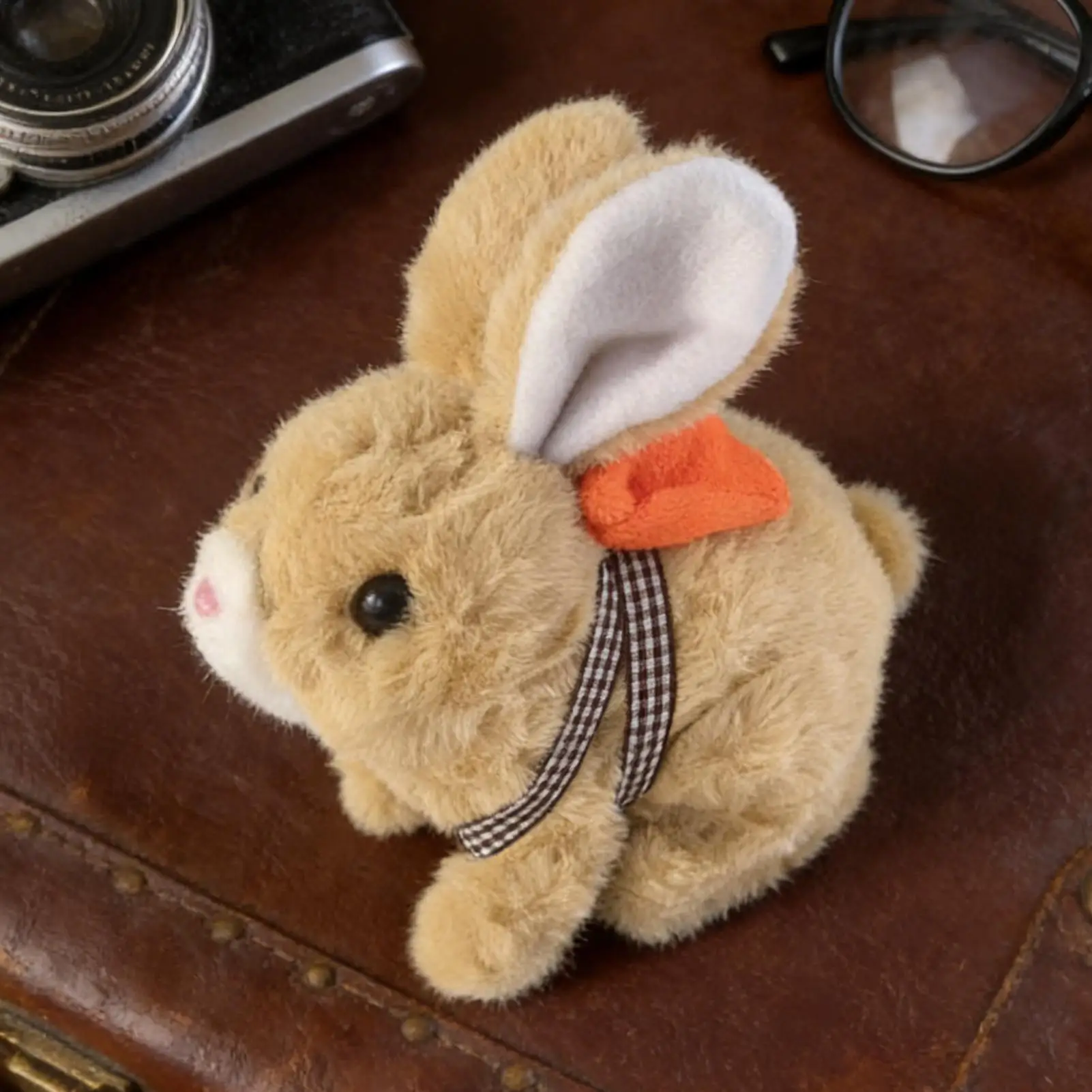 Bunny Stuffed Animal Interactive Electric Wagging Tail Pet Cute Stuffed Animals Plush Toys For Family Girls Education Play