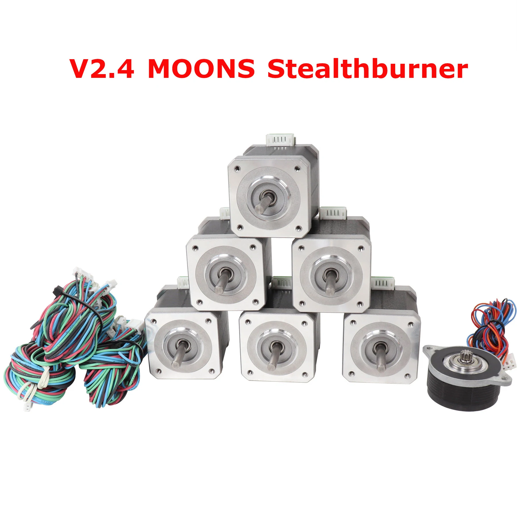 Blurolls V2.4 Moons Motors Kit for Voron 2.4 3D Printer AB Afterburner and SB Stealthburner Extruder Motor Pancake Round Motors