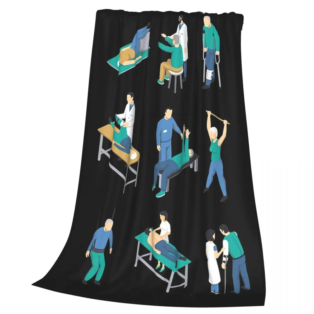 Physical Therapist Physiotherapist Health Care Gift Blanket Soft Warm Flannel Throw Blanket Bedspread for Bed Travel Home Couch