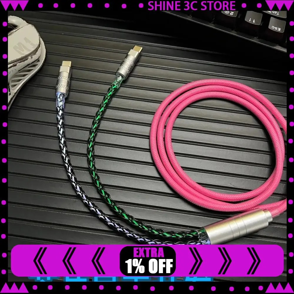 

8k Magnetic Control Lighting Supports Dual 1 in 2 Type-C Magnetic Axis Keyboard Cable Mechanical Keyboard Cable Usb to Type C
