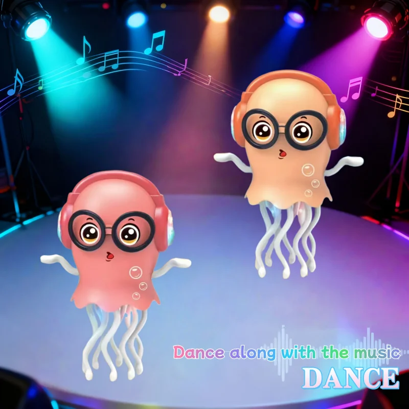 Jouet lumineux éducatif pour enfants, méduse dansante électrique, rouge, vert, Orange, conception de Simulation tricolore, jouet créatif pour enfants