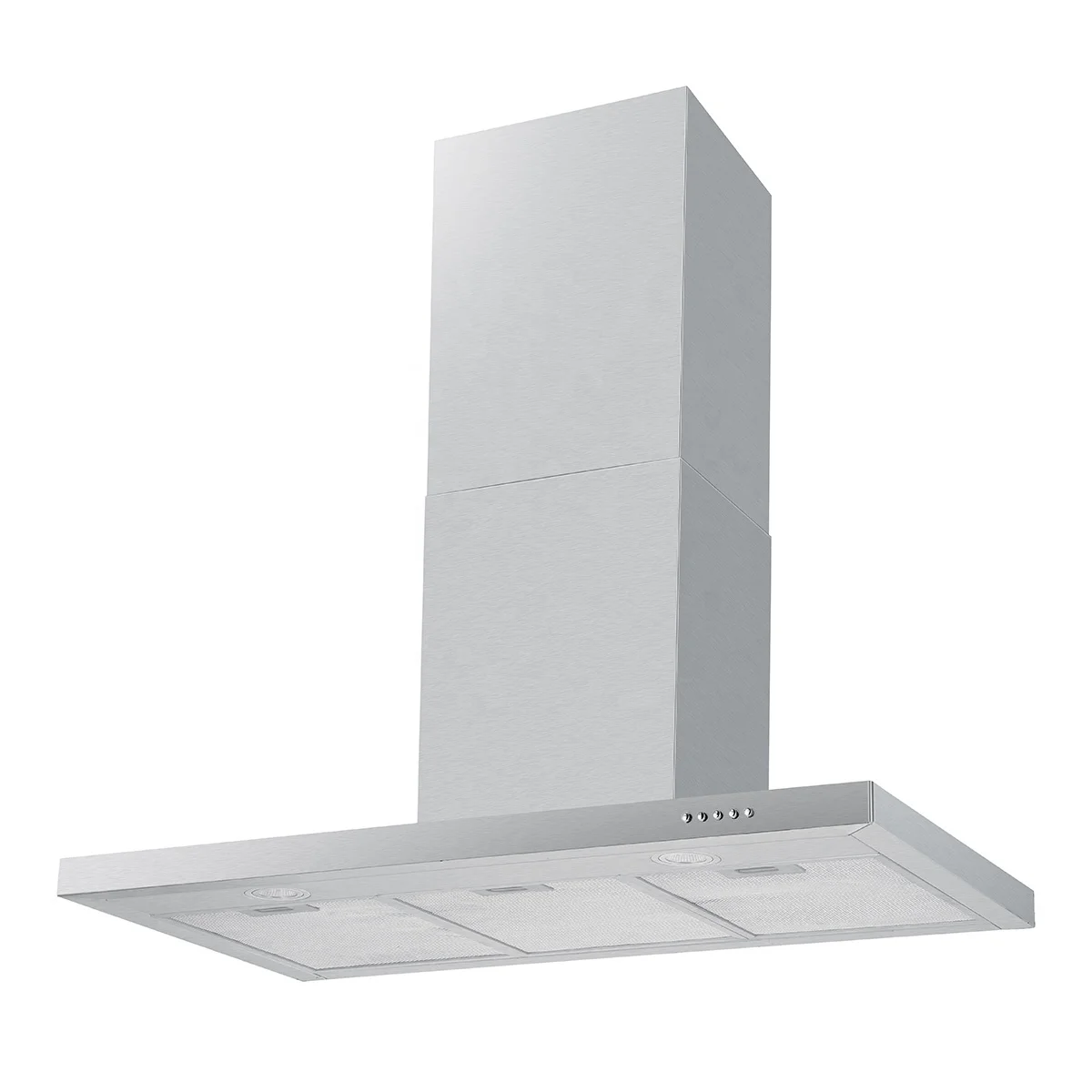 T Shape Kitchen Range Hood Stainless Steel Wall Mounted Touch Panel with Seamless Integration for Hotel Household and RV