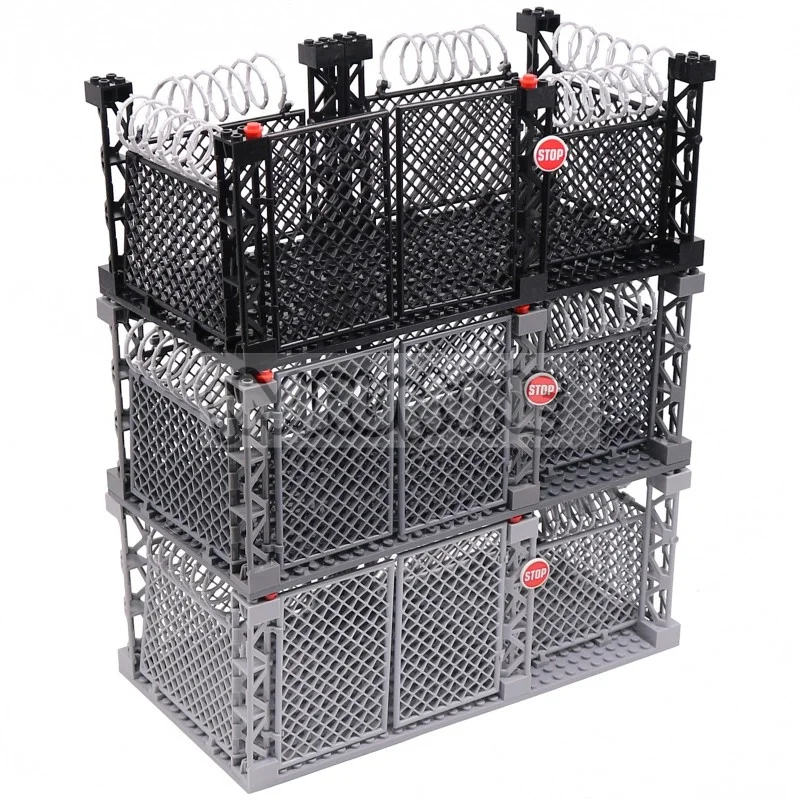 MARUMINE Small Particles MOC Building Blocks Military Accessories Parts Net Mesh DIY Assembling Bricks Fence Compatible 58827