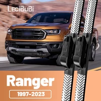 Limpiaparabrisas delantero de fibra de carbono, limpiaparabrisas para Ford Ranger 1997-2023 2012 2015 2016 2017 2019 2020 2021, 2 uds.