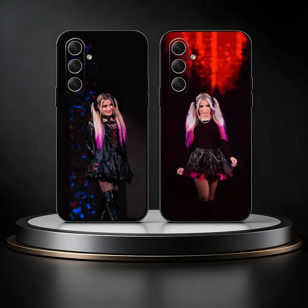 A-Alexa Bliss Phone Case For Samsung Galaxy A73,21,22,32,71,53,52,51,80,5G Soft Black Cover