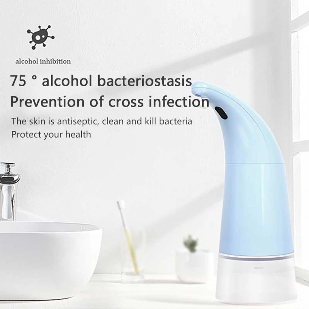 

75% Alcohol Hand Sanitizer Bathroom Supplies Antibacterial Compact Soap Dispenser Large Capacity Smart Blue No Noise Accessories