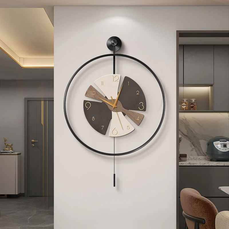 Pendurado simples relógio de parede fantasia arte silenciosa pêndulo digital relógio de parede design nórdico mecanismo reloj pared quarto decarion