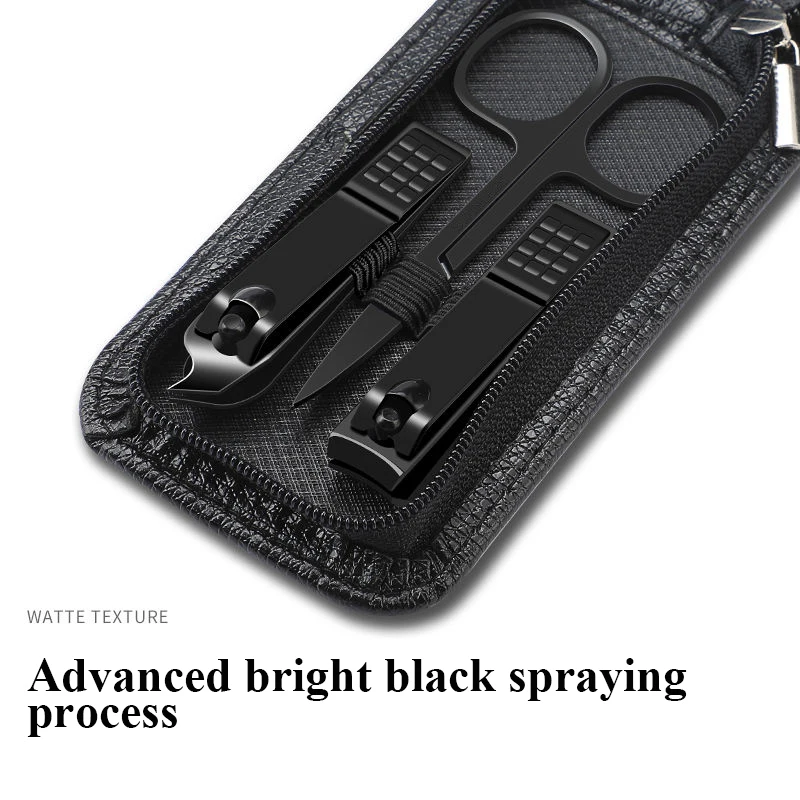 Deutschland 6 Stück tragbare Luxus-Maniküre-Sets Pediküre-Kits hells ch warze Nagel knipser Set Körperpflege-Tools Augenbrauen schere