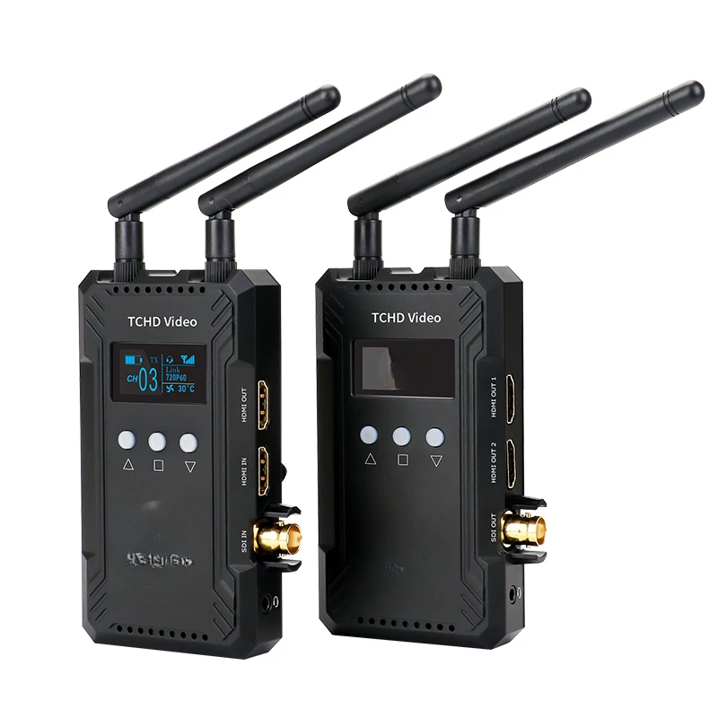 TCHD-TW80SH high-definition wireless image transmission dual-interface HDMI/SDI interface sends one and receives more.