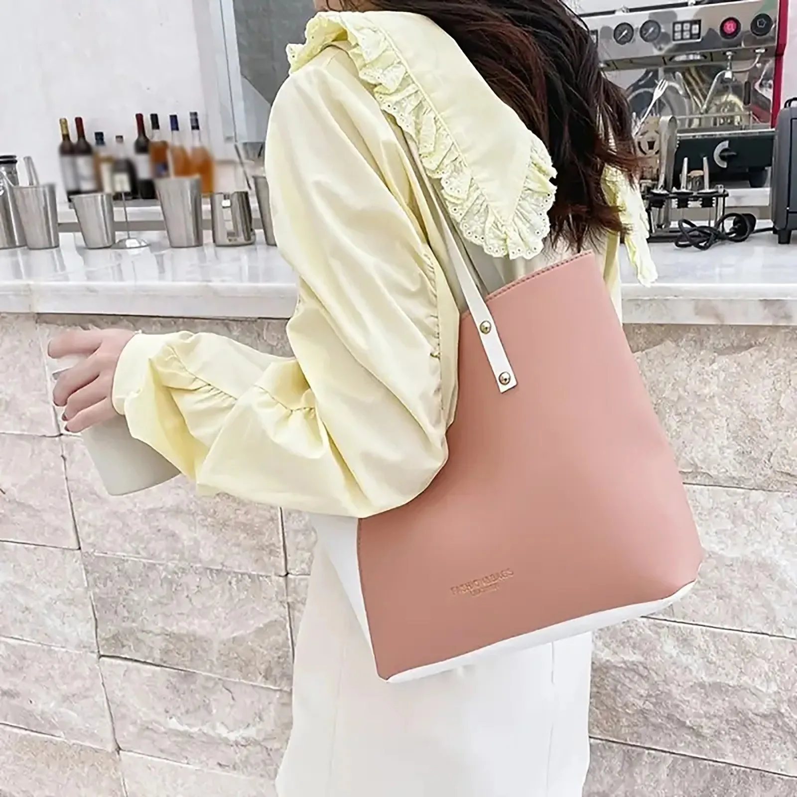 PU Soft Leather Luxury Woman Shoulder Bag Designer Handbag Personalized Vintage Large Capacity Shopping Bag Ladies Fashion Tote