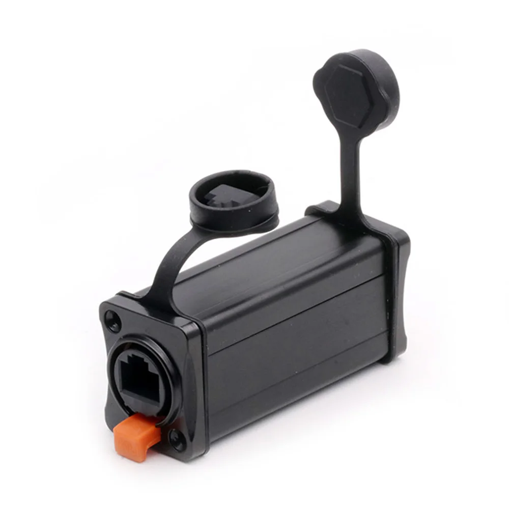 1 قطعة RJ45 أنثى إيثرنت موصل الإلكترونية سبائك الألومنيوم/البلاستيك الإسكان مقرنة محول D نوع لوحة جبل محول