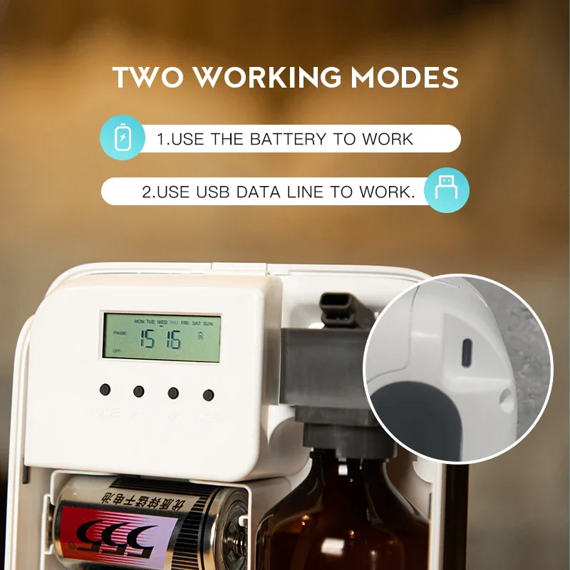 NAMSTE 200~300m³ Battery Essential Oil Diffuser Wall Hanging Home Aromatic Fragrance Device Automatic Air Freshener For Hotel