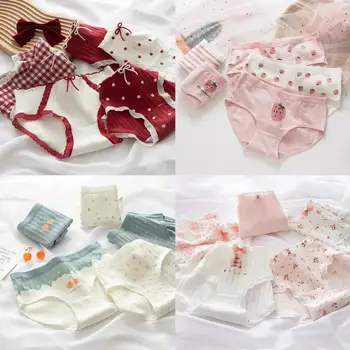 Sp & City 5 Stks/set Cartoon Schattige Dieren Vrouwen Slipje Zacht Katoen Naadloze Ondergoed Slips Meisjes Sanitair Broek Sexy Lingerie