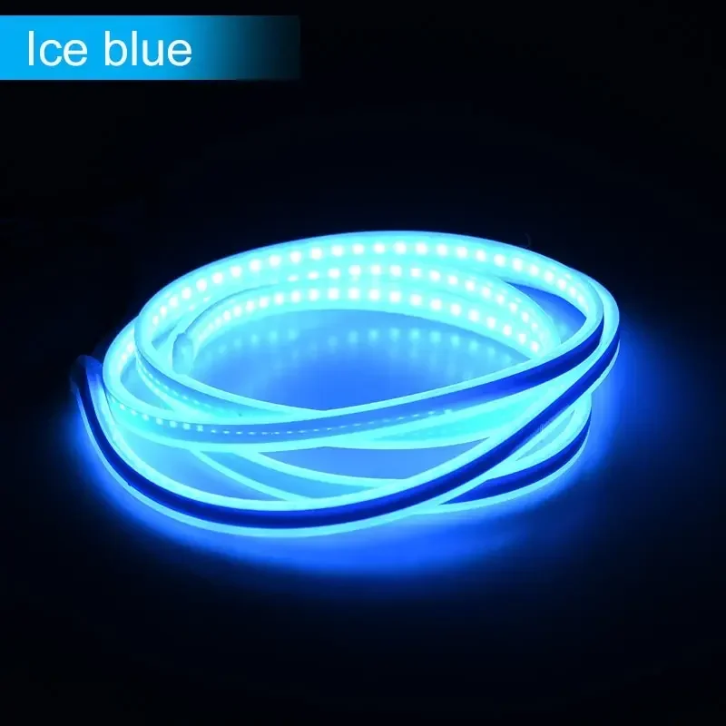 Car Hood Lights Led Daytime Running Light Flexible Strip Ice Blue Red White Flowing Headlight Waterproof Auto Decorative Lamp