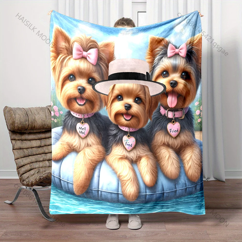 Outdoor Kids Yorkshire - Bonito 3 yorkshire terriers cobertor quente