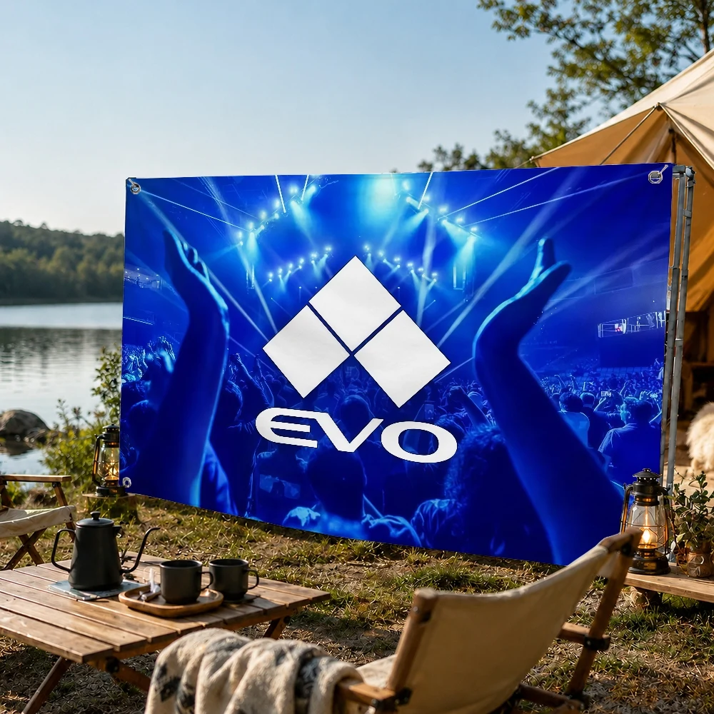EVO E-Evolution Championship Series flag Decoration Outdoor Picnic Party Art Hanging Home Camping Party Banner