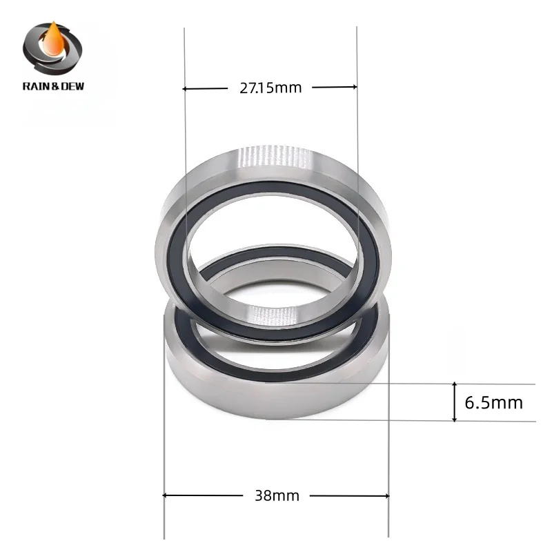 27.15x38x6.5mm Sealed Low Noise Bearing 36°45° GCr15 Steel for Bicycle Headset Hub MH-P09K MTB Road Bike Axle Parts
