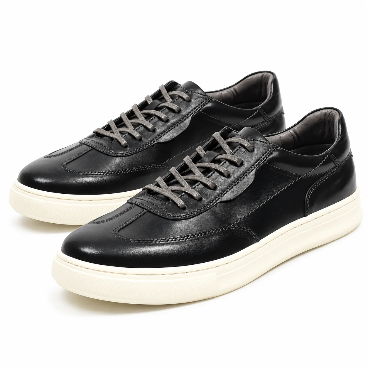 Casual Sneakers Washed Horsehide Leather Vintage Hand Stitched Breathable Sole for Men