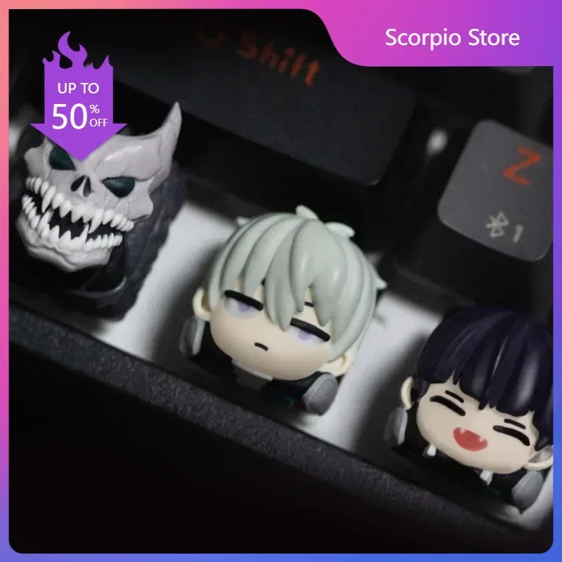 Kaiju No. 8 Custom Keycaps Personality Transparent Mechanical Keyboard Resin Keycap Reno Ichikawa Game Peripheral Point Key Caps