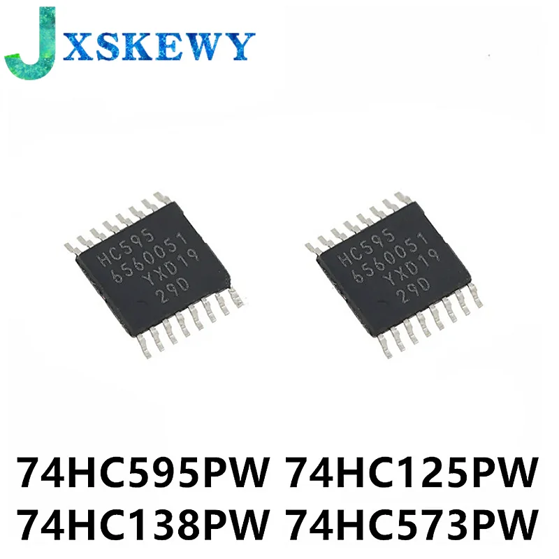 10Pcs New 74HC595PW 74HC595 HC595 TSSOP16 74HC125PW HC125 TSSOP-14 74HC138PW HC138 74HC573PW HC573 TSSOP-20 Chipset