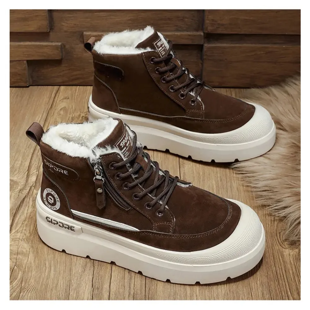 2025: Мужские высокие джинсовые ботинки, повседневная спортивная обувь, модные и модные мужские ботинки.