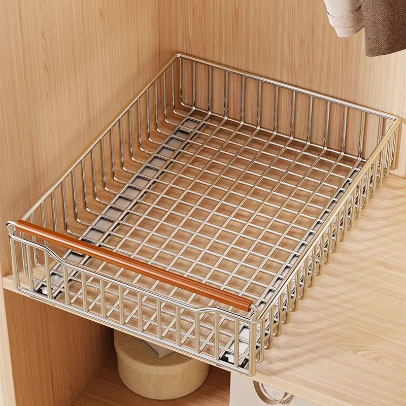 

High Quality Bedroom Cabinet Drawer Storage Partition Shelf Load-bearing Household Simple Clothes Pants Underwear Sorting Basket