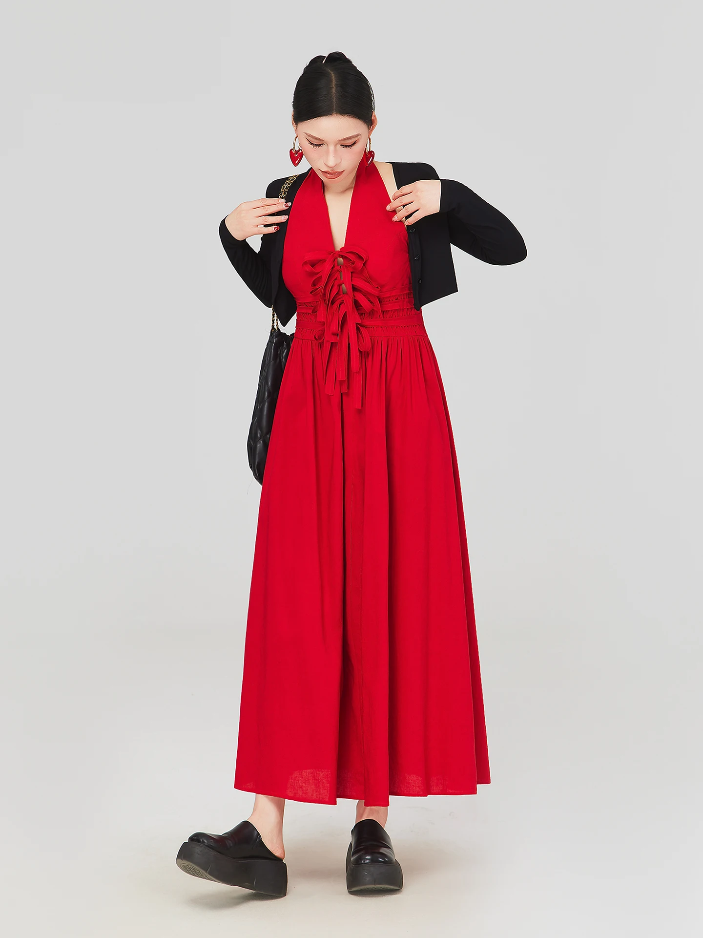 

Stunning plus Size Spring Knitted Long Svel Dr And Cardigan Set Beautiful Commute Sle High Waist A-Line Skirt