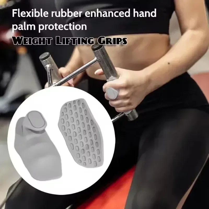 New Anti-Slip Grips for Weight Lifting Pull-Ups Gym Training Unisex Ergonomic Rubber Hand Protector Strengthener Handle Gloves