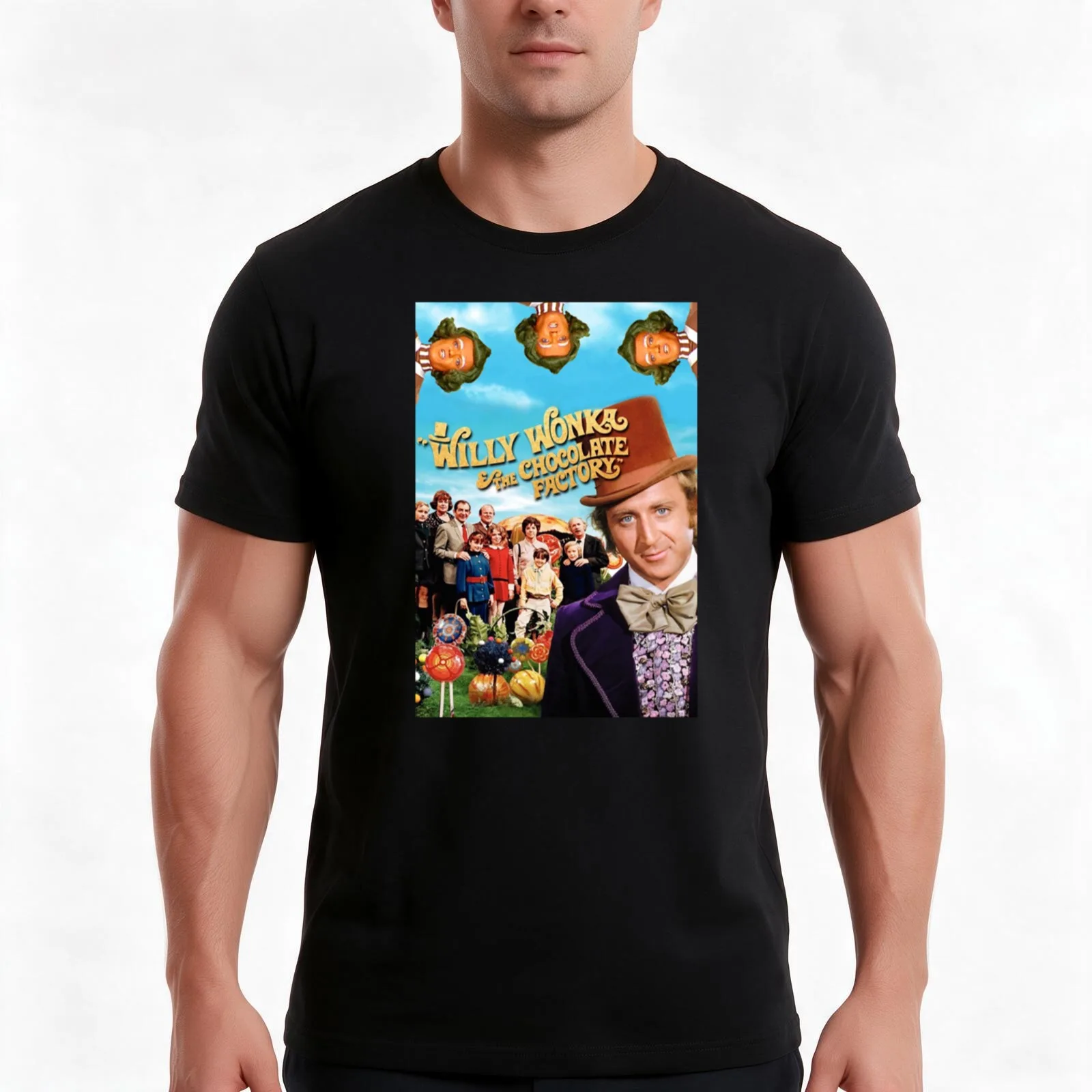 The chocolate factory T-Shirt Summer Casual Cotton Tee Oversized Streetwear Tops Vintage Graphic Print Unisex Men Women