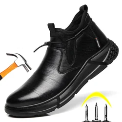 New Safety Work Shoes Plastic Toe Safety Boots Fashion Lightweight Comfort Working Sneakers Anti-puncture Indestructible Shoes