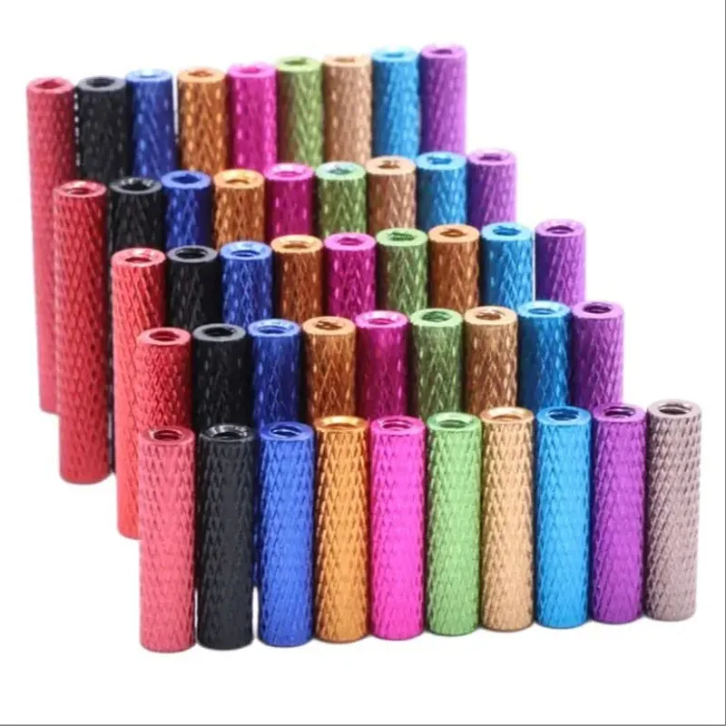 10PCS M2*15/16/20/22/23/25/27/30 Knurled Standoff Aluminum Alloy Column