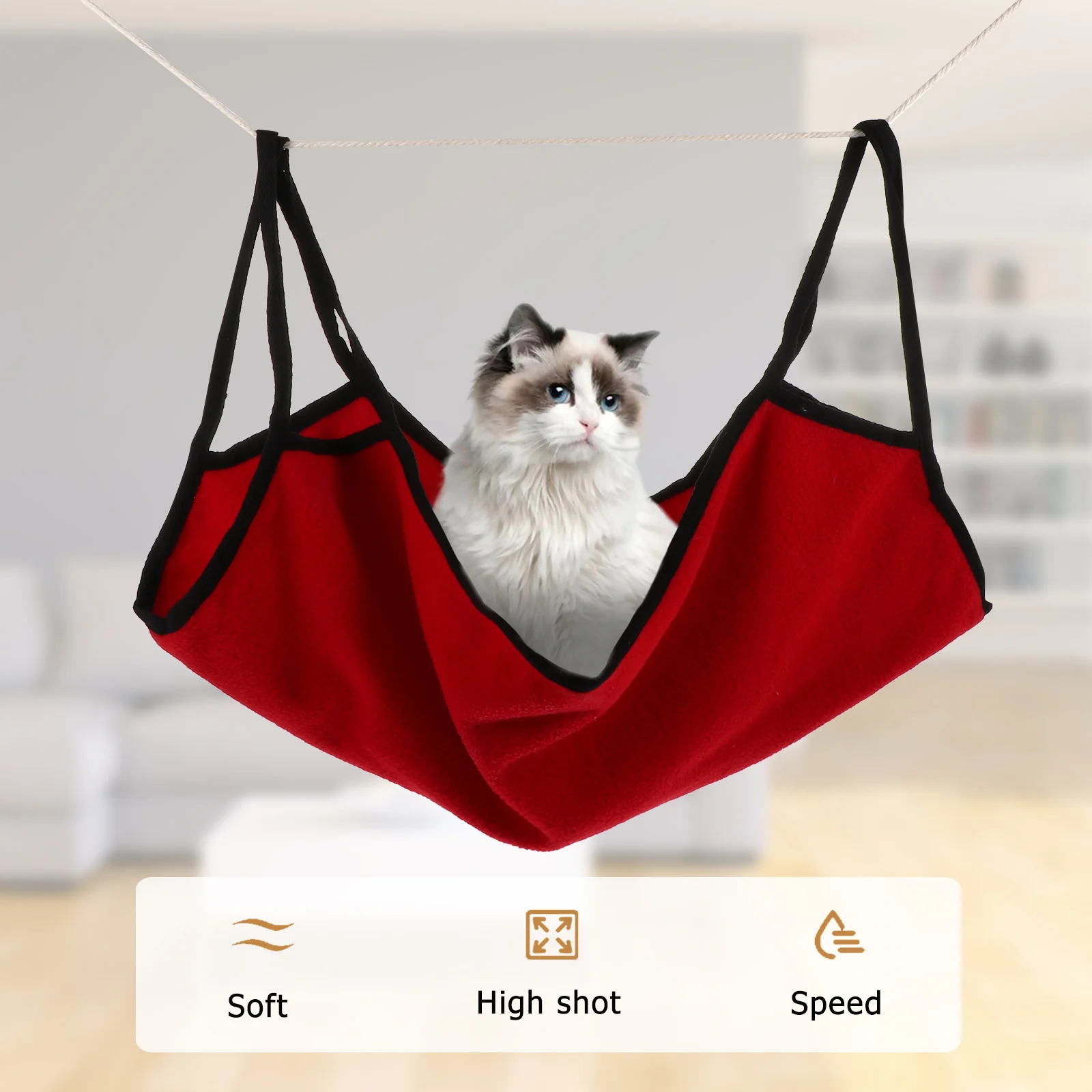 4 шт. подвесной гамак для кошек, безопасное прочное сиденье для отдыха для кошек, котят, маленьких домашних животных, уютное спальное гнездо, качели, кровать, гамак для кошек
