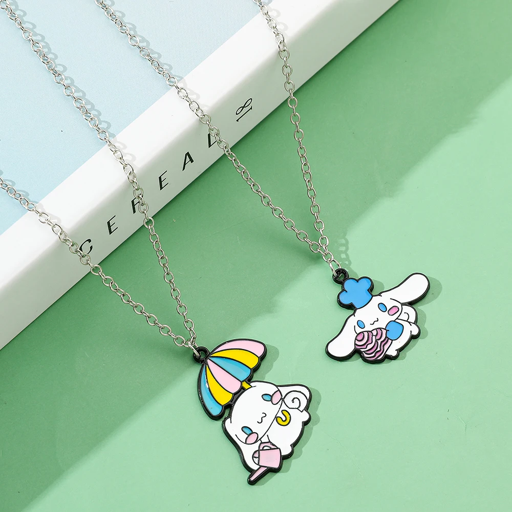 Sanrio Popular Character Cinnamoroll Cute Pendant Necklace Fashion Simple Dress Decorations Fine Birthday Gift