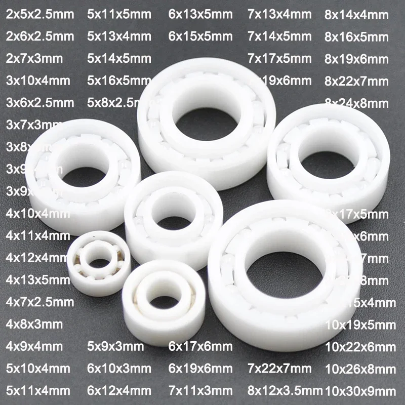 Rodamientos pequeños de cerámica, diámetro interior de 2mm, 3mm, 4mm, 5mm, 6mm, 7mm, 8mm, 9mm, 10mm, 5x10x4, 5x11x4, 8x22x7, 10x15x4, rodamiento en miniatura