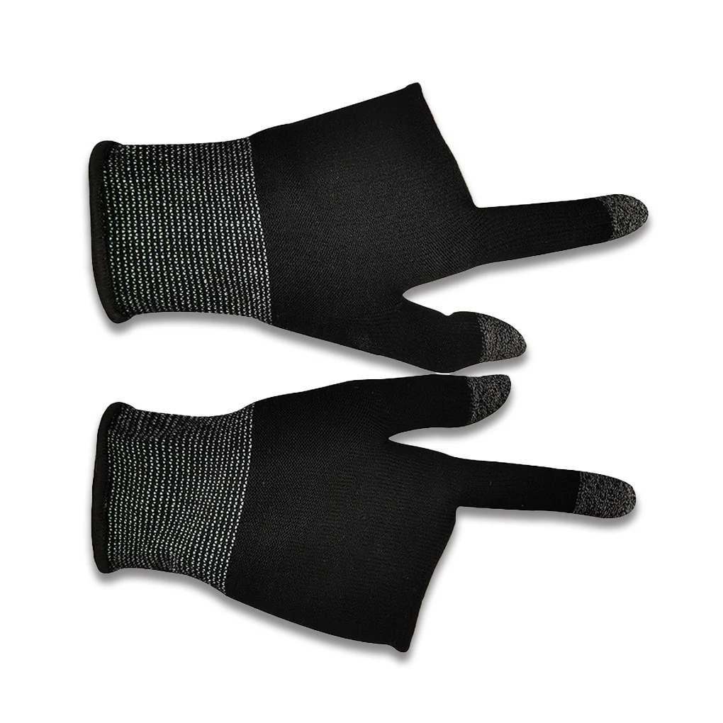 2 Pieces Gaming Fingertips Sleeve Knitted Seamless Sweat-proof Touch Screen Gloves Portable Reusable Cycling Cover