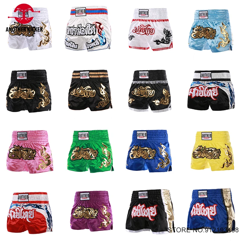 

Muay Thai Shorts Boxing Shorts Men Women Child Satin MMA Martial Arts Sports Clothes Gym Bjj Fighting Grappling Kickboxing Pants