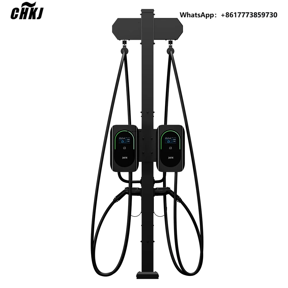 

CHKJ 22kw Electric Car Charging Station 80A Dual Port Ev Charging Pile for Commercial Use
