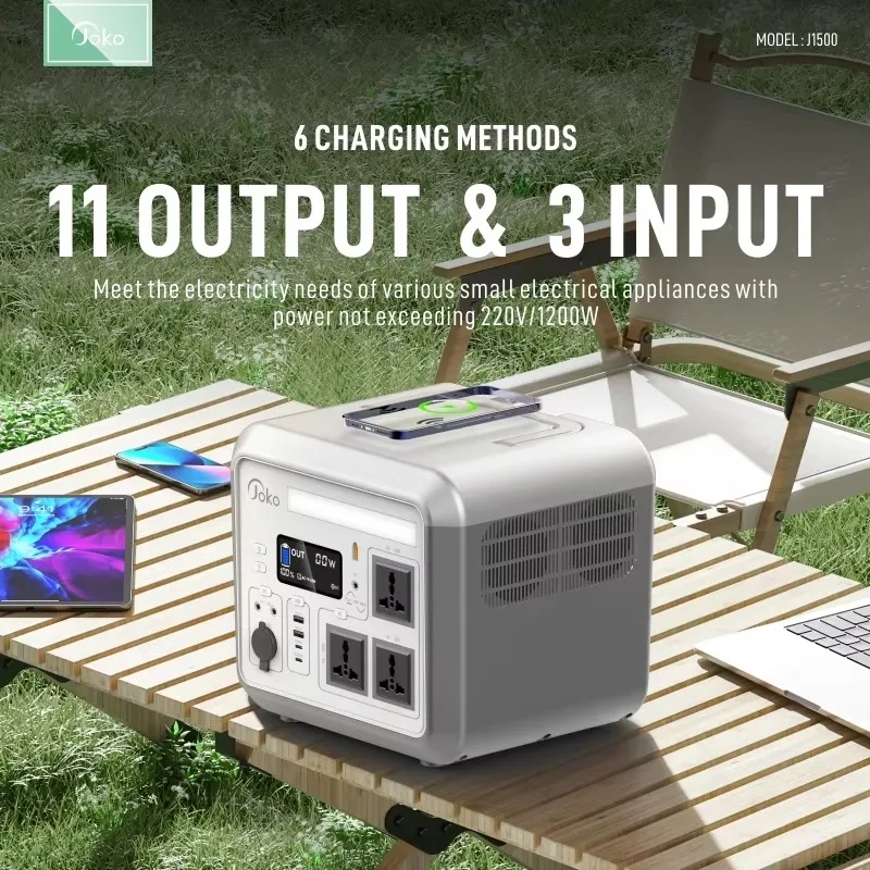 

Large Capacity Outdoor Portable Emergency Backup Power Station with Multiple Output Ports