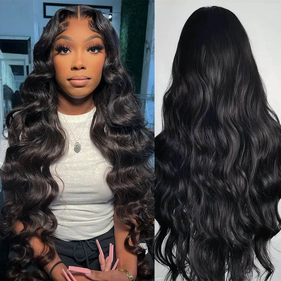 Lumiere-Perruque Lace Front Wig Body Wave Naturelle, Cheveux Humains, 13x4, Prêt à Attacher, Sans Colle, pour Femme