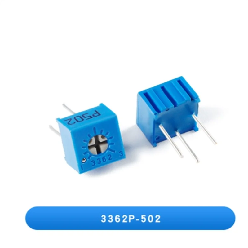 10PCS 3362P 101 201 501 102 202 502 103 3362 500R Adjustable Precision Potentiometer 1K 2K 5K 10K 20K 50K 100K 1M 100 500 Ohm