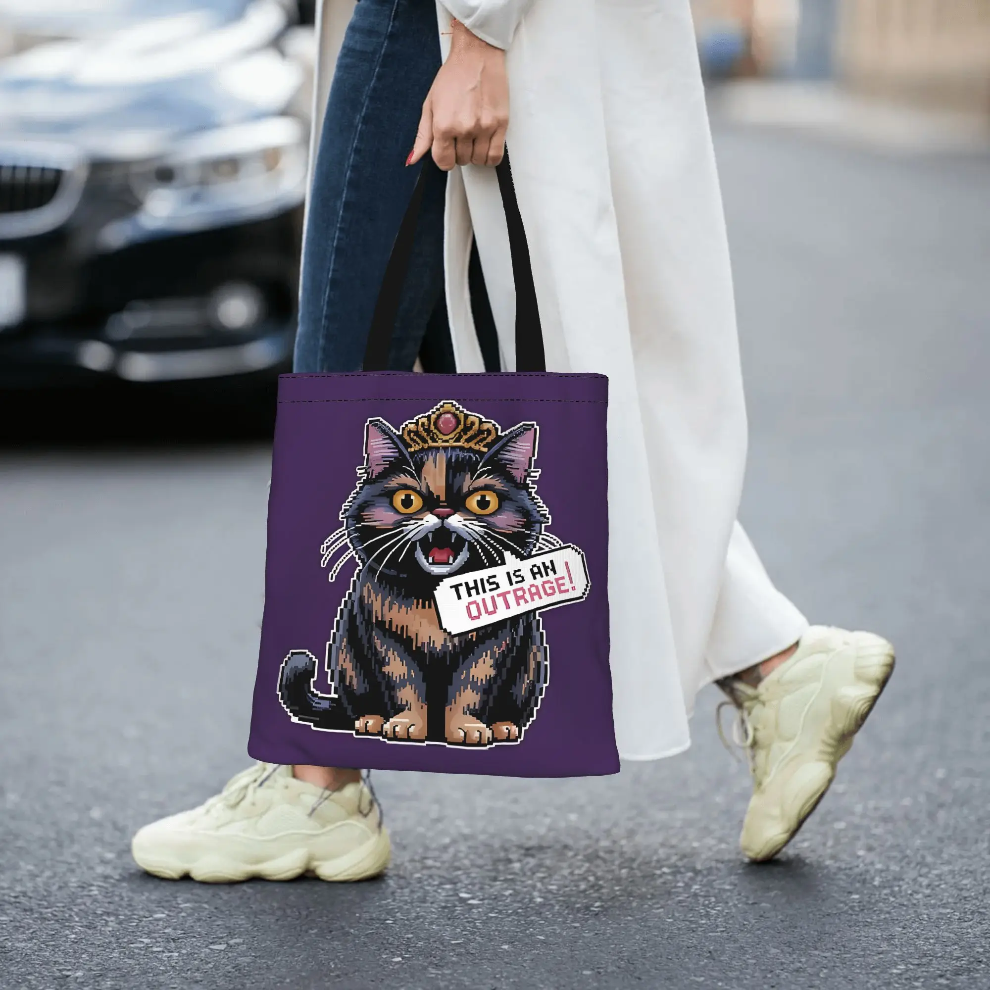 Dungeon Crawler Carl Donut canvas tote bag,  casual style for daily shopping