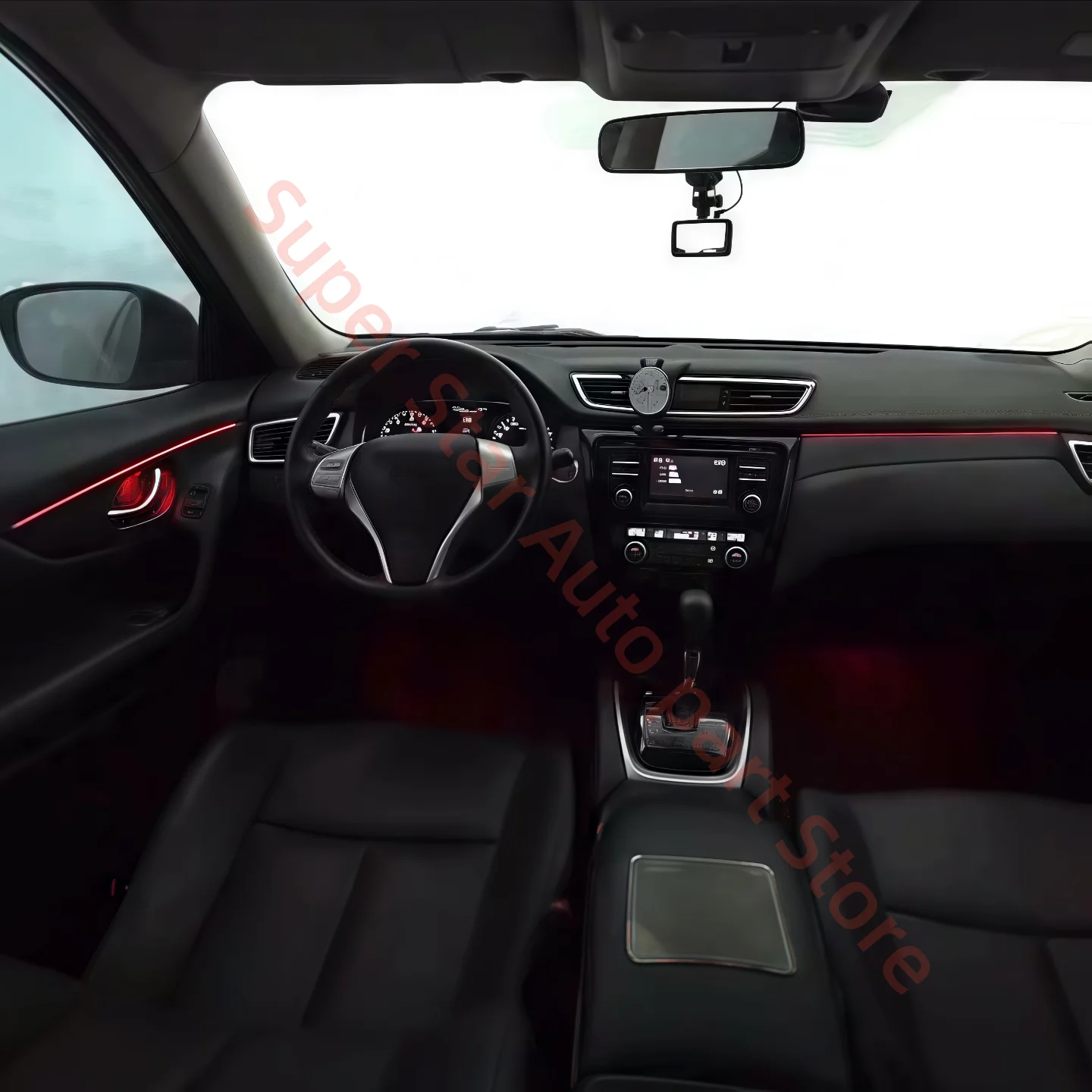 For Nissan X-TRAIL 2014-2020 LED Ambient Light Automotive Interior lighting upgrade Car accessories Carbon fiber patterned panel