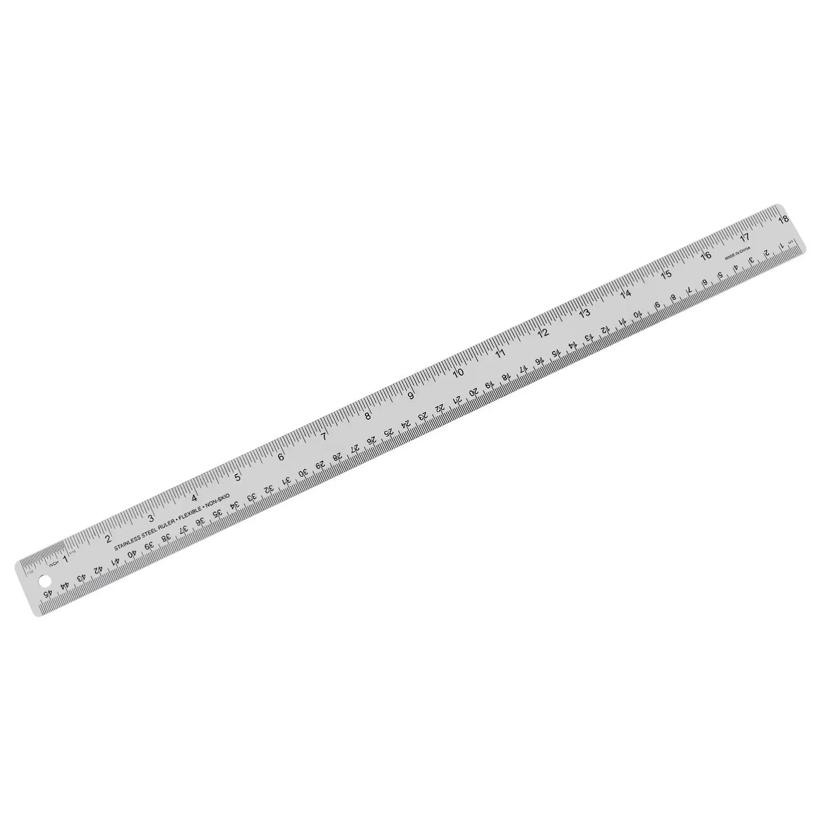 6/12/18 Zoll Optionaler Edelstahl-Metall-Lineal mit Korkrückseite, Zoll- und Zentimeter-Rutschfeste Lineale, Messwerkzeuge – Detail 15